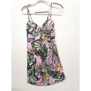 J. Crew Pink Floral Tropical Sleeveless Dress XS